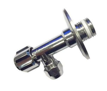 Hoekstopkraan 1/2x10 mm KIWA + rozet, Bricolage & Construction, Sanitaire, Ophalen of Verzenden