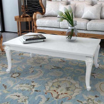vidaXL Salontafel 115x65x42 cm hoogglans wit, Huis en Inrichting, Verzenden, Nieuw