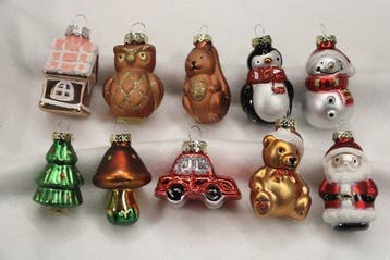 mini kerstballen, 10 verschillende - Kerstdecoratie Inge, Diversen, Nieuw