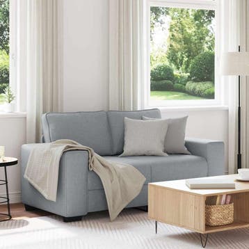 vidaXL 2-zitsbank / zetel 160x77x82 cm stof lichtgrijs, Huis en Inrichting, Verzenden, Nieuw