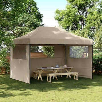 vidaXL Partytent 279 x 410 x 315 cm Taupe Oxford Stof, Verzenden