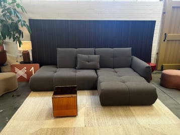 4x6 sofa – X1 Modulaire zetel In Grijsbruin Bouclé (kleur, Huis en Inrichting, Zetels | Zetels, 250 tot 300 cm, Verzenden, Zo goed als nieuw