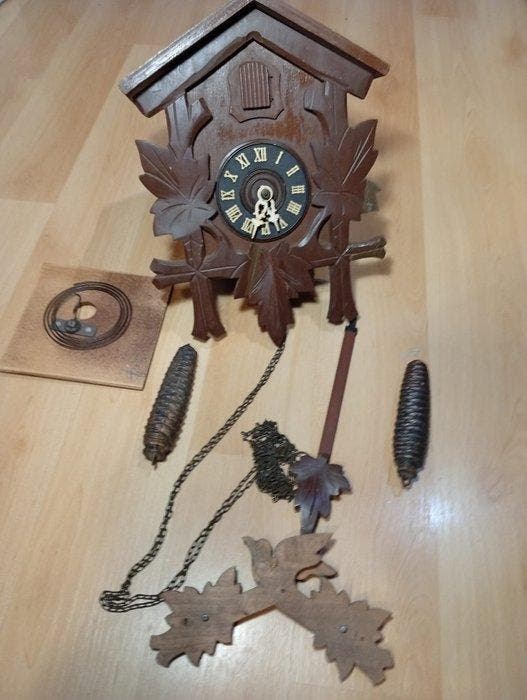 Horloge - E. Schmeckenbecher - Bois - 1970-1980 - Horloge à, Antiek en Kunst, Antiek | Klokken