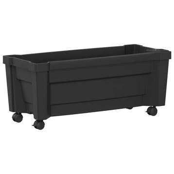 vidaXL Calypso planter met wielen PP Antraciet, Verzenden