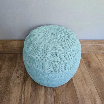 Ikea - Pouf - pouf tricoté - Coton, Métal