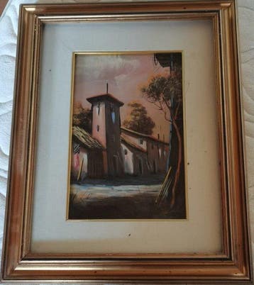 Romano Mussolini (1927-2006) - Paesaggio con casa