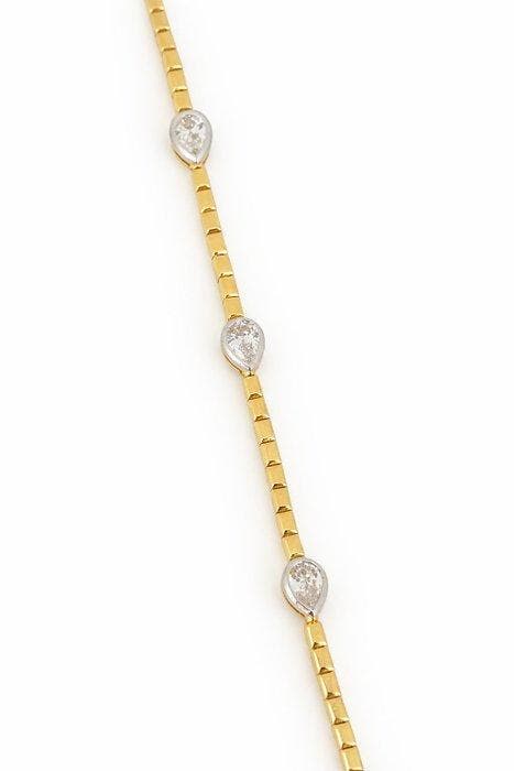 Armband - 18 karaat Geel goud - 1.02ct. tw. Diamant, Handtassen en Accessoires, Armbanden
