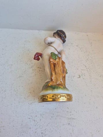 Volkstedt Thuringe - Statuette, Le putto - 17 cm -, Antiek en Kunst