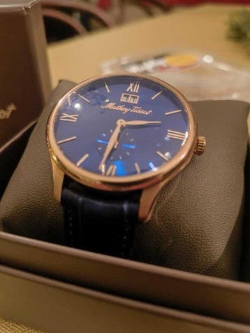 Mathey-Tissot - Edmond Leather Quartz - H1886QPBU - Homme -, Nieuw