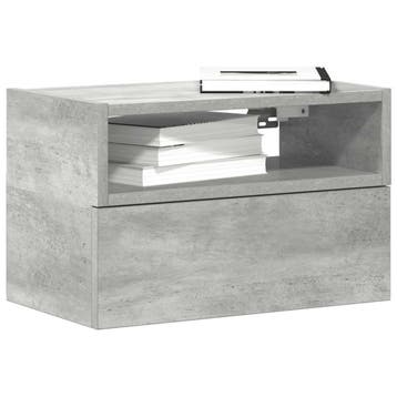 vidaXL Nachtkastje wandgemonteerd 45x26x28,5 cm betongrijs, Huis en Inrichting, Slaapkamer | Nachtkastjes, Verzenden, Nieuw