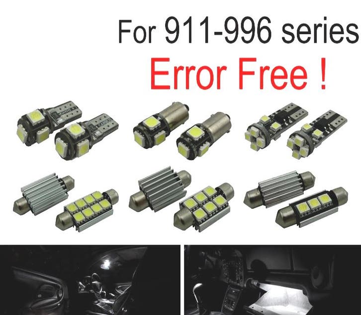 Kit 10 Ampoules Led Intérieur Pour Porsche 911 996 Carrera S, Auto-onderdelen, Verlichting, Verzenden
