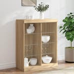 vidaXL Dressoir met LED-verlichting 81x37x100 cm sonoma, Verzenden, Nieuw