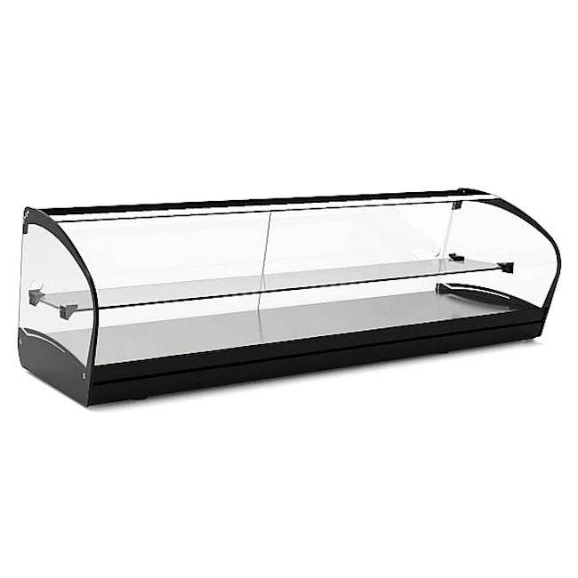 Neutrale Vitrine | SHARK | Zwart | 2 Niveaus |, Zakelijke goederen, Horeca | Keukenapparatuur, Nieuw in verpakking, Verzenden