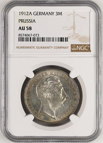 Duitsland, keizerrijk Wilhelm II. 3 Mark 1912 / Prussia -