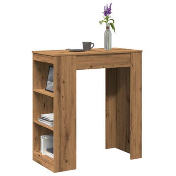 vidaXL Bartafel met rekken 95x47x103,5 cm hout artisanaal, Verzenden