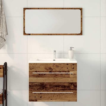 vidaXL Wastafelmeubel 60x38,5x48 cm spaanplaat oud hout, Verzenden