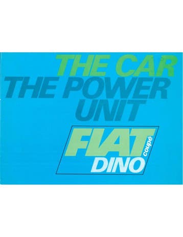 1967 FIAT DINO COUPE BROCHURE ENGELS, Ophalen of Verzenden, Nieuw