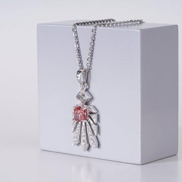Collier - 14 carats Or blanc - 2.02ct. tw. Rose Diamant, Nieuw