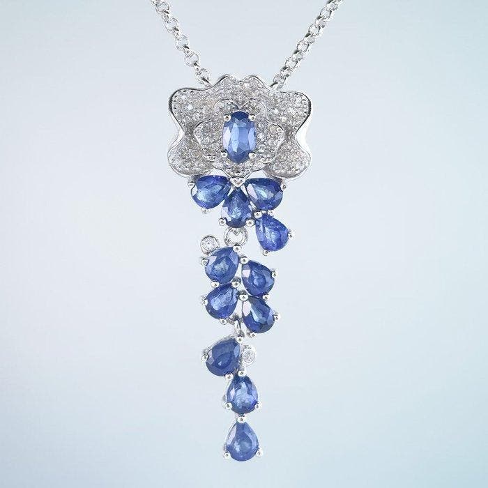 Zonder minimumprijs - Statement ketting Zilver, Platina,, Bijoux, Sacs & Beauté, Bijoux anciens