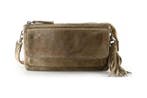 Manfield Clutch Beige, Handtassen en Accessoires, Tassen | Damestassen, Verzenden, Nieuw, Beige