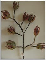 Magnolia Rusty Groen Foam Zijdenbloem x8 70 cm, Huis en Inrichting, Nieuw