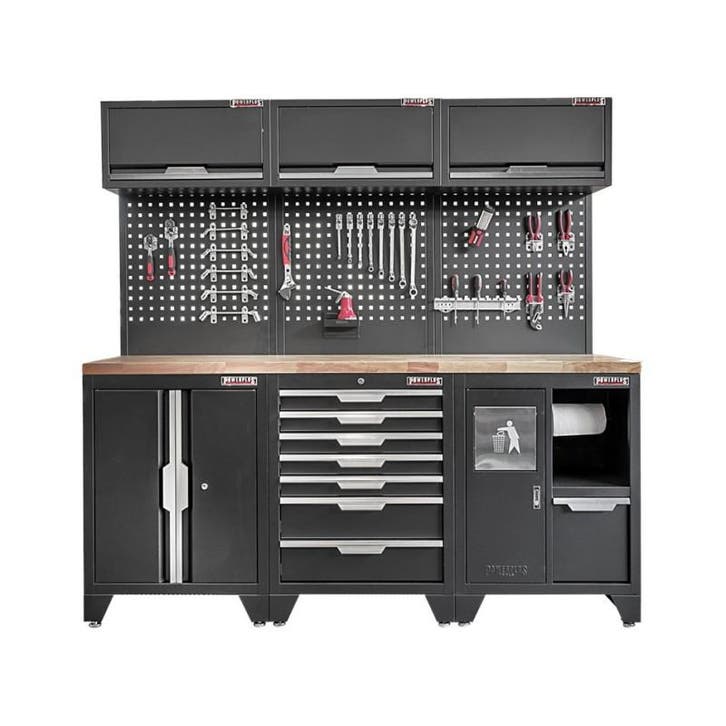 Gereedschapskasten set wandlengte 204 cm. tweedeurs kast,, Bricolage & Construction, Établis, Enlèvement ou Envoi