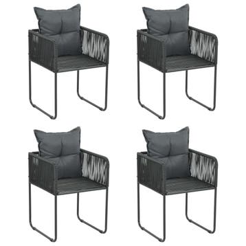 Tuinstoelen 4st | 52% korting | Retour deal!, Verzenden, Zo goed als nieuw, Rotan