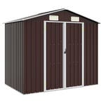 vidaXL Tuinschuur 205x129x183 cm gegalvaniseerd staal bruin, Tuin en Terras, Verzenden, Nieuw