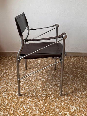 Colombo 907 - Klapstoel - Aluminium, Hout, Leder