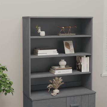 vidaXL Opzetkast HAMAR 90x30x100 cm massief grenenhout, Verzenden, Nieuw