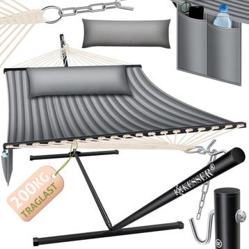 KESSER® Hangmat - Voor 2 personen - Tot 200kg - Grijs, Verzenden