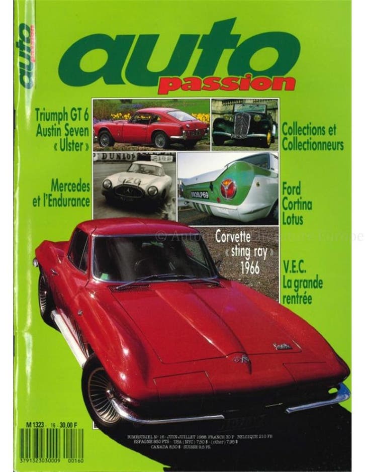 1988 AUTO PASSION TIJDSCHRIFT 16 FRANS, Livres, Autos | Brochures & Magazines, Enlèvement ou Envoi