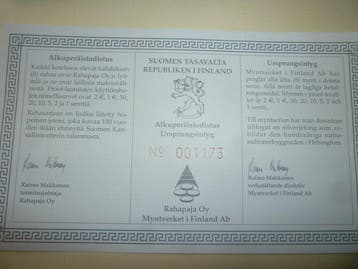 Finland. Proof Set 2002 (incl. Silver medal) (Zonder