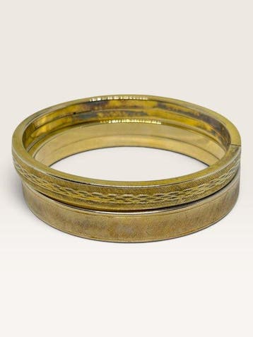 Zonder minimumprijs - Armband - 14 karaat Zilver, Geel goud,, Handtassen en Accessoires, Nieuw