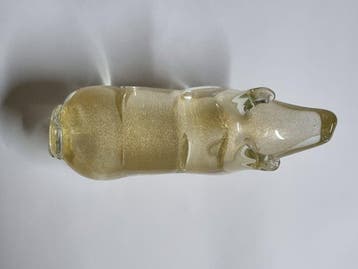 Mario Dei Rossi - Sculpture, Maialino vetro di Murano e oro