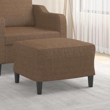 vidaXL Voetenbank 60x50x41 cm stof bruin, Verzenden, Nieuw
