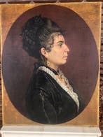 Didioni Francesco (1839-1895) - Ritratto di donna borghese