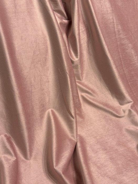 Prestigieuze roze fluweelstof - Textiel - 2 cm - 206 cm, Antiquités & Art, Tapis & Textile