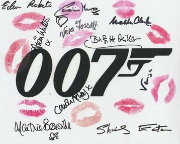 James Bond - Signed and Kissed by 10 Bond Girls!