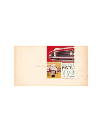 1962 PONTIAC WIDE-TRACK MODELLEN BROCHURE ENGELS, Ophalen of Verzenden, Nieuw