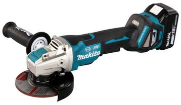 Makita DGA519RTJ Accu-haakse slijper 18V, 2x5Ah + lader, Doe-het-zelf en Bouw, Verzenden, Nieuw