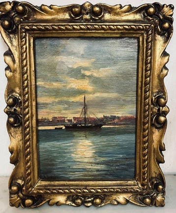 F.A. Borghetti (XX) - Lotto di 3 Marine, Antiquités & Art