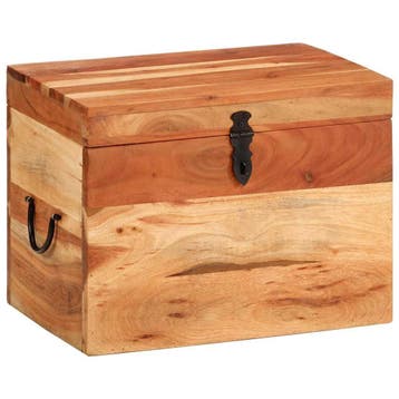 vidaXL Opbergbox 39x28x31 cm massief acaciahout, Huis en Inrichting, Verzenden, Nieuw