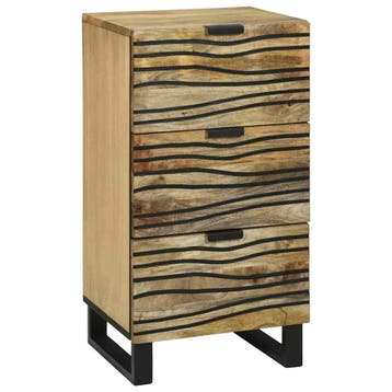 vidaXL Dressoir met lade Bruin 40 x 33 x 75 cm massief, Verzenden