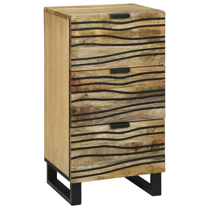 vidaXL Dressoir met lade Bruin 40 x 33 x 75 cm massief, Maison & Meubles, Armoires | Dressoirs, Envoi