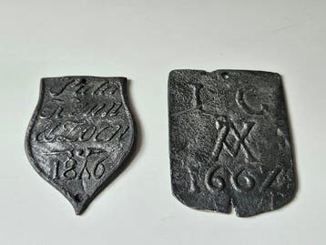 Trotseerloodjes (dakdekkers loodjes) Anno 1662 en 1846 -