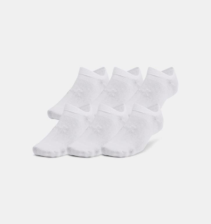 UA Essential Unisex 6-Pack No-Show Socks-100 - Maat LG, Kleding | Heren, Sokken en Kousen, Overige kleuren, Nieuw, Ophalen of Verzenden