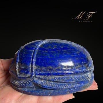 Egyptisch talisman XXL- Scarabee in lapis lazuli Gravure -