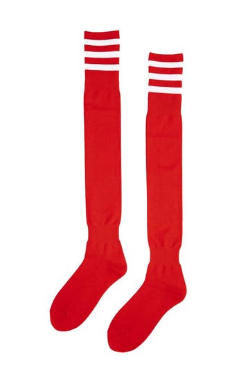 KIMU® Sokken Rood Witte Strepen 36-41 Dames Heren Unisex Rod, Ophalen of Verzenden, Nieuw