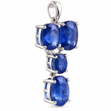 Zonder minimumprijs - Hanger - 14 karaat Witgoud - 5.01ct.